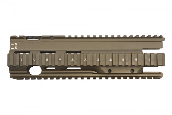 Heckler &amp; Koch Picatinny Handschutz HK417 mit Flip-Up Korn RAL8000